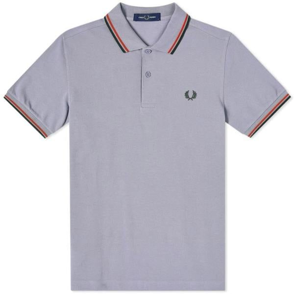 Fred Perry Twin Tipped M3600 115 Grey Polo Shirt - Nova Clothing