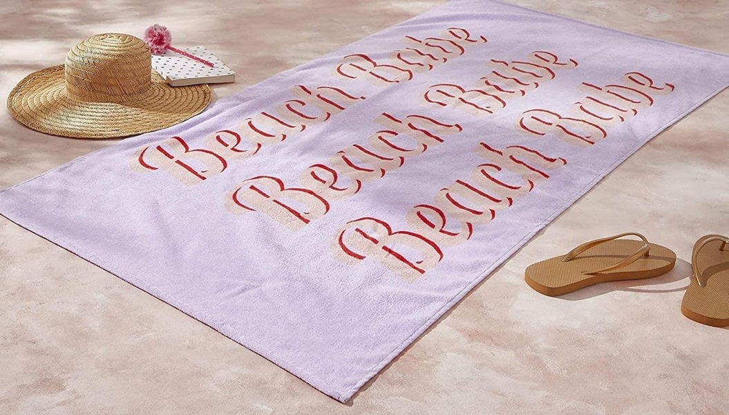 Sassy B Beach Babe Pink Beach Towel