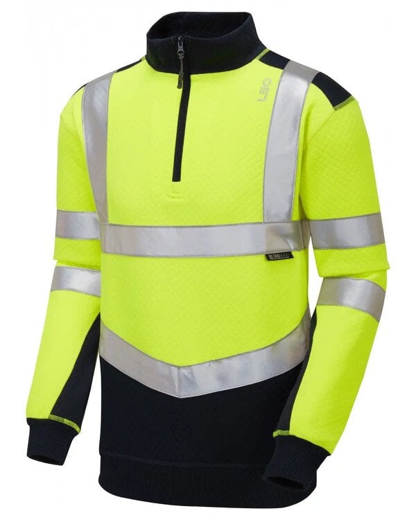 Leo Workwear Tapeley Dual Colour 1/4 Zip Sweatshirt