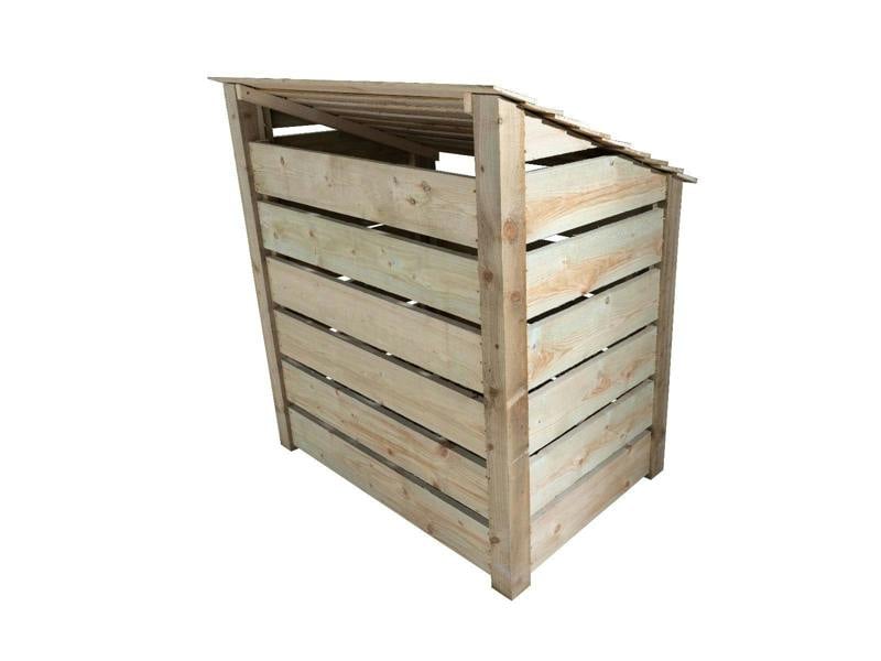 Arbor Garden Solutions Slatted Wooden Log Store with Shelf W-119cm, H-126cm Or 180cm, D-88cm