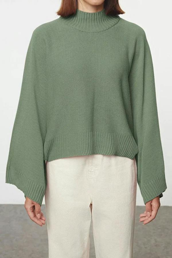 Hoxton Gal Oversized Flared Sleeve Knit Sweater