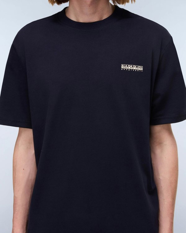Napapijri Small Box Mens Short Sleeve T-Shirt - Blue Marine 176