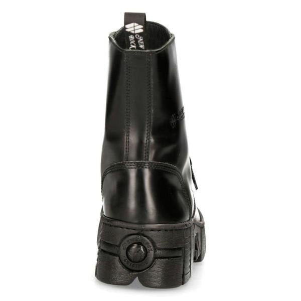 New Rock Boots Leather Ankle Tower Biker Boots-M-WALL026N-C5
