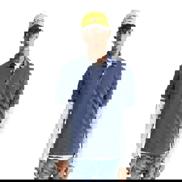 Gant Mens Pique Sun Faded Polo Shirt - Navy - 