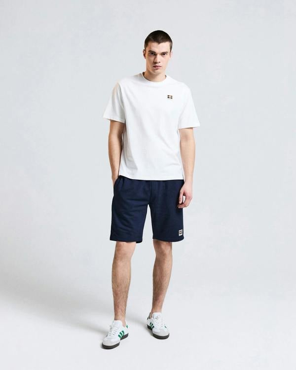 Aquascutum Mens Badge Shorts - Navy 11