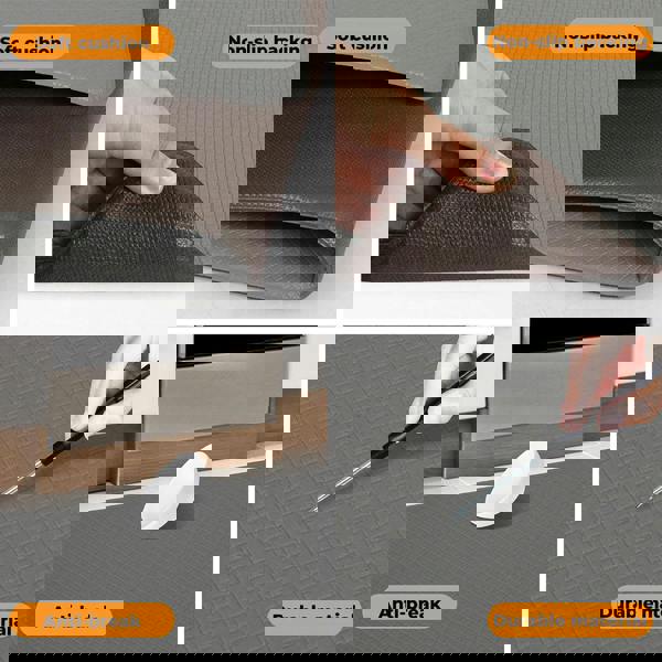 Marlow 2 Piece Kitchen Mat Runner Set Non-slip Washable Anti Fatigue Floor Mats