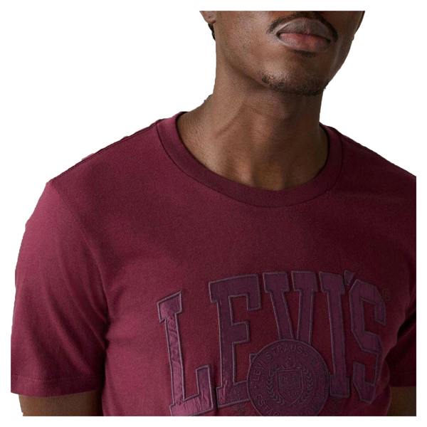 Levis Mens Lettering Embroidered T-Shirt - Purple - 