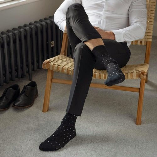 Gentle Grip 3 Pairs Mens Cotton Rich Everyday Socks Soft Top Flat Seam Comfort Socks