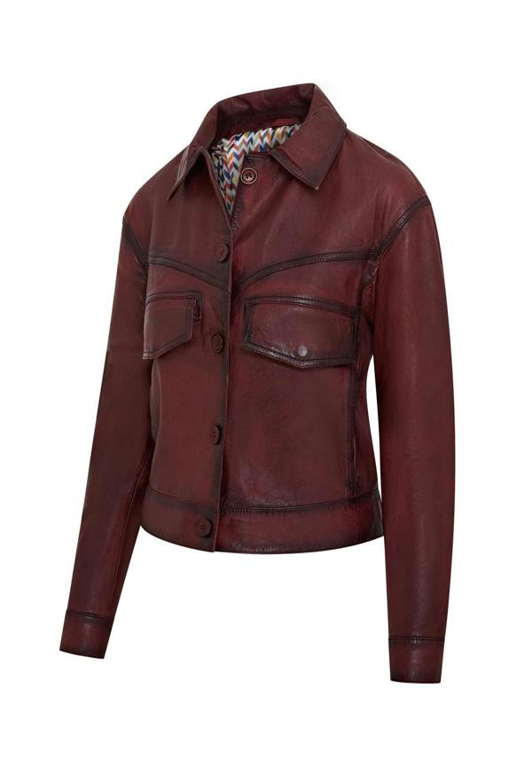 Infinity Leather Womens Retro Biker Leather Jacket - Kopervik