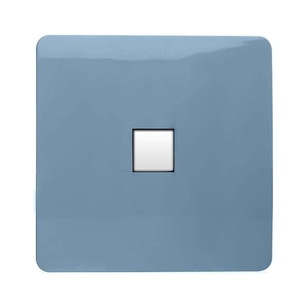 Trendi Switch 1 Gang RJ45 Cat 6 Modern Designer PC Ethernet Socket in Sky Blue