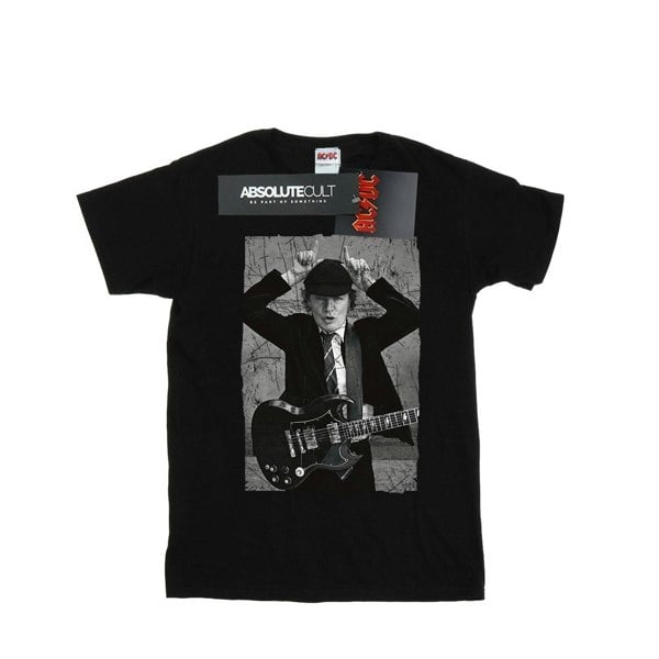 AC/DC Mens Angus Young Distressed Photo T-Shirt - Black