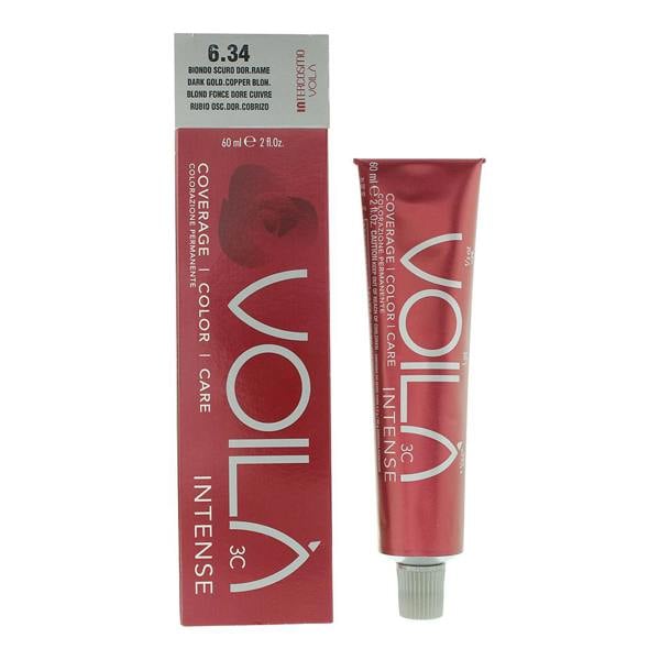 Intercosmo Voila 3C Hair Colour 60ml - 6.34 Dark Golden Copper Blonde