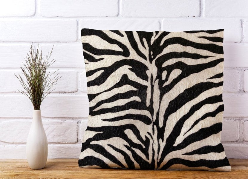 Warren Reed White Tiger Print Cushions 20% Discount