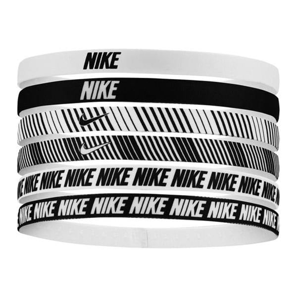 Nike Printed Flex Classic Headband (Pack of 6) - White/Black - 