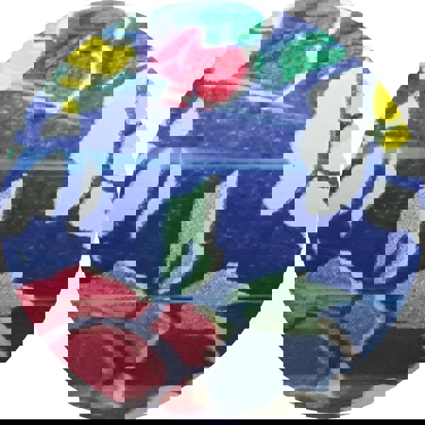 Aidapt Folding Walking Stick With Strap Blue Floral