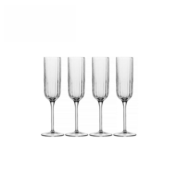 Luigi Bormioli: Bach Champagne Flute Glasses 210ML - 4 Pack