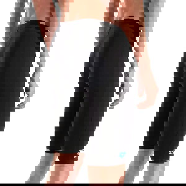 Arena Sea Water Swim Jammer black shorts with teal logo