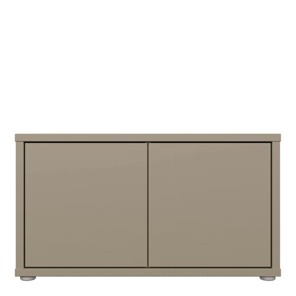 Furniture To Go Alice Springs Bench with 2 Doors Push-to-Open in Taupe