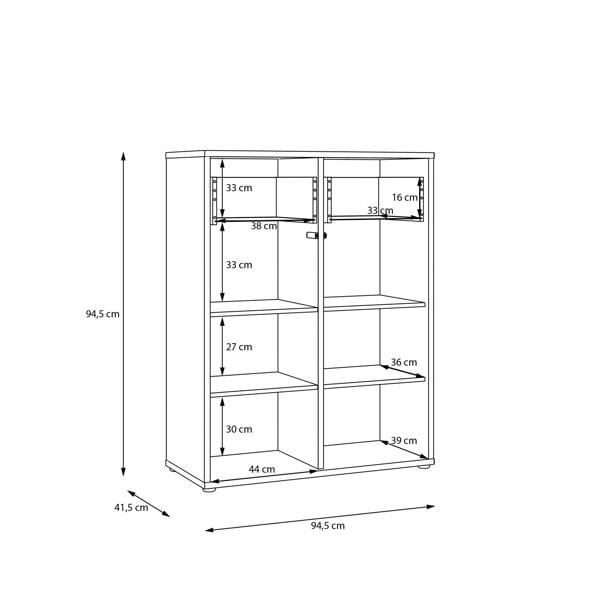 Furniture To Go Alice Springs Storage Cabinet with 2 Doors & 2 Drawers with Push-to-Open in Sand