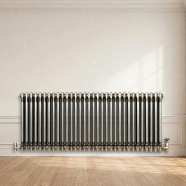 Monstershop Traditional 3 Column Radiator - 600 x 1460mm - Raw Metal