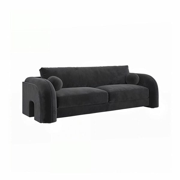 Rit Concept Afolabi Curved Two Seater Sofa, Velvet