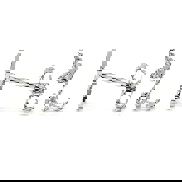 Say It With Winged Initial Earrings - Sterling Silver