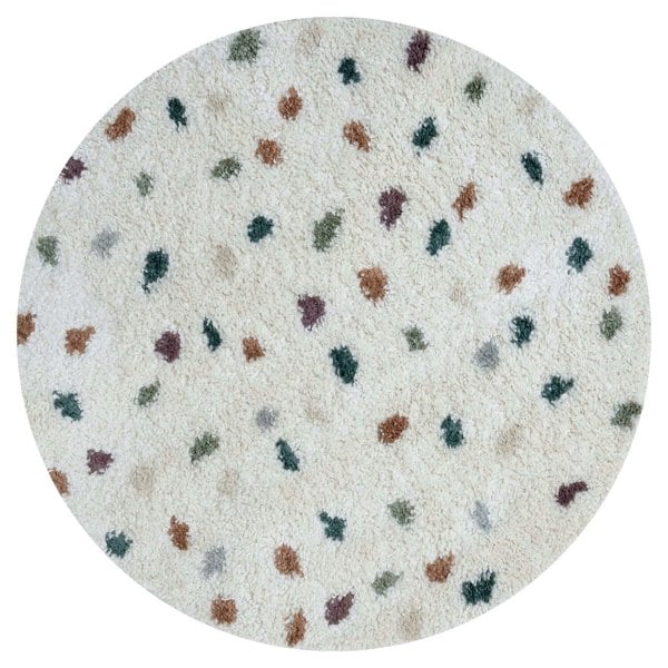 Moodi Shaggy Multicolour Rug, Dots design, Soft & durable | THE RUGS