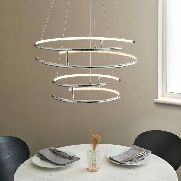 Pagazzi Lighting Mabel Silver LED Pendant Ceiling Light