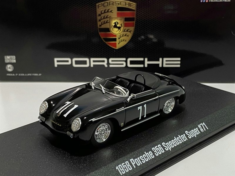 steve mcqueen 1958 porsche 356 speedster super #71 1:43 greenlight 86538