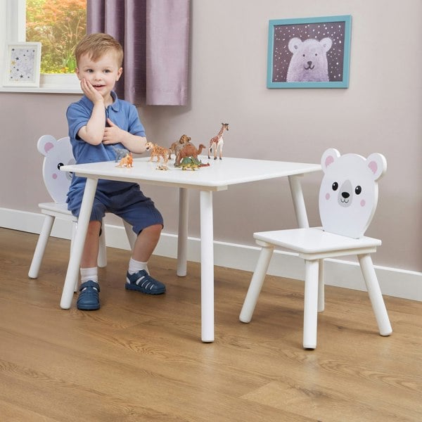 Liberty House Toys Kids Bear Table and Two Chairs Set