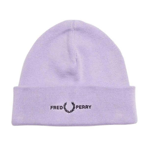 Fred Perry Unisex Adult Graphic Logo Beanie - Lilac - 