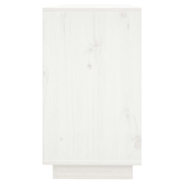 Berkfield Sideboard White 111x34x60 cm Solid Wood Pine