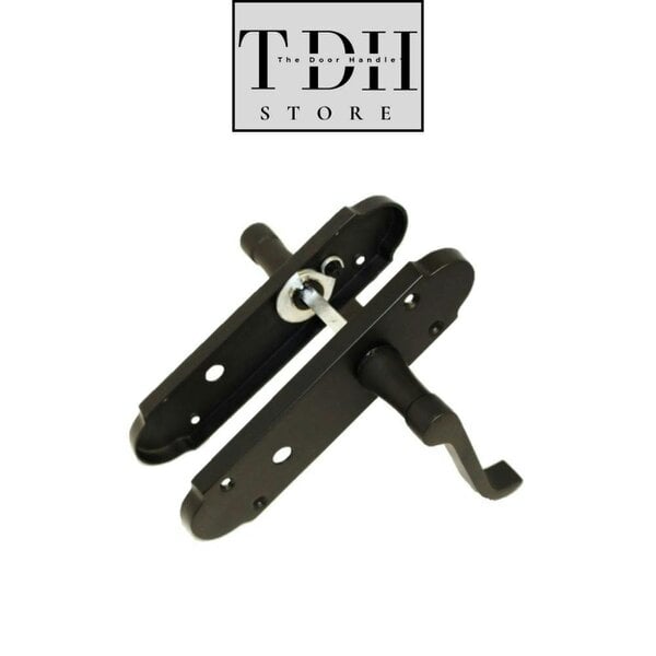 EDH Door Hardware Victorian Style Interior Matt Black Bathroom Door Handles - Classic Design
