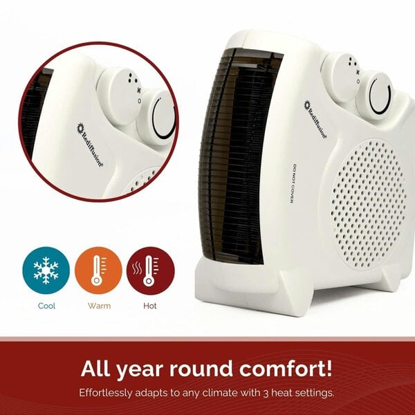 Rediffusion Portable Dual Position Fan Heater