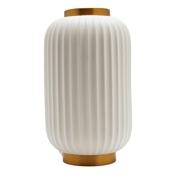 Hestia Tall Ribbed Lantern Style Lamp