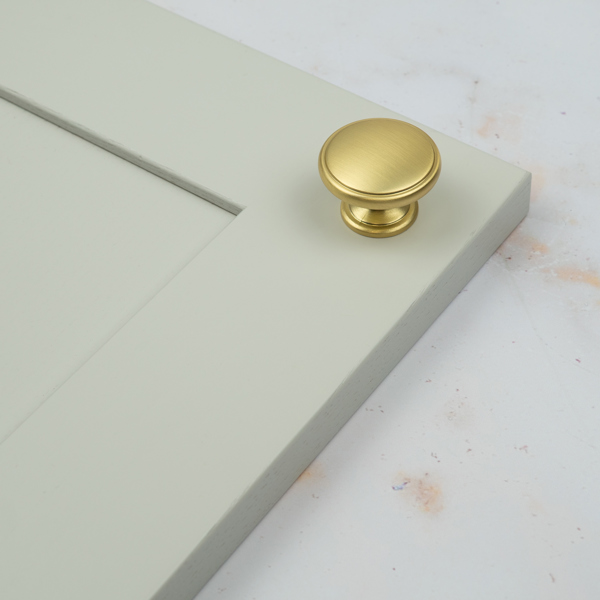 Handle & Home Brushed Brass Contemporary Handles and Coordinating Knobs