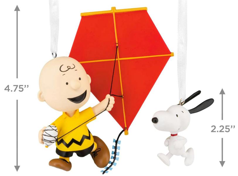 Peanuts/Snoopy Storied Moments - Set of 2 Charlie Brown & Snoopy Christmas Tree Ornaments (75 years)
