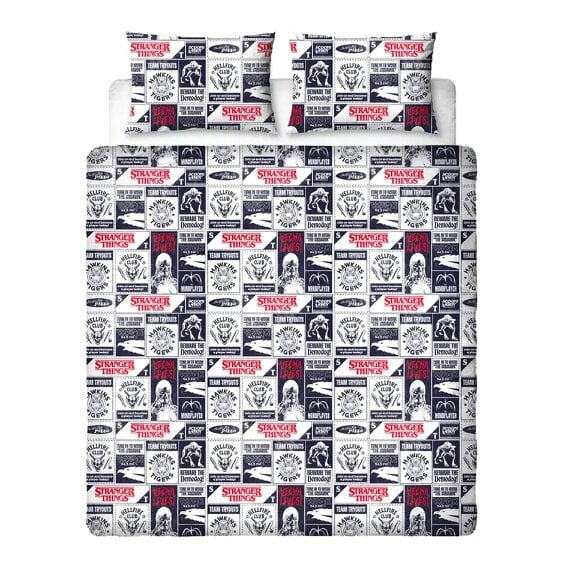Stranger Things Flames Double Duvet Set - Multicoloured