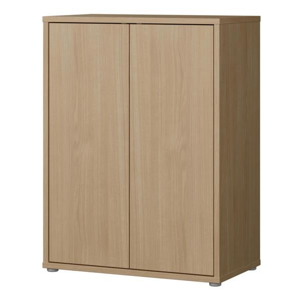 Furniture To Go Alice Springs Tall 2 Door Cupboard with Push-to-Open Doors in Elegancia Oak