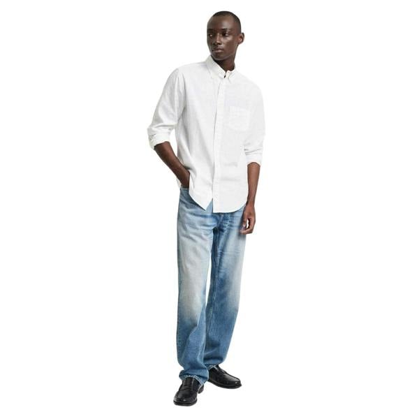 Gant Mens Fit Archive Button-Down Shirt - Cream - 