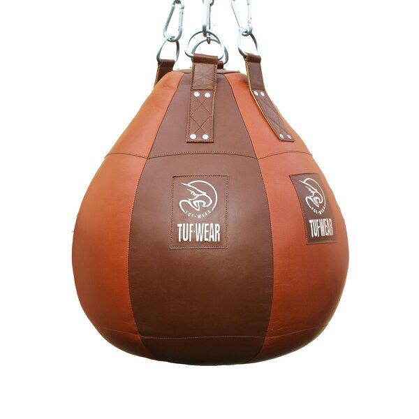 Tuf Wear Classic Brown Leather Wrecking Ball (Large Maize Bag)