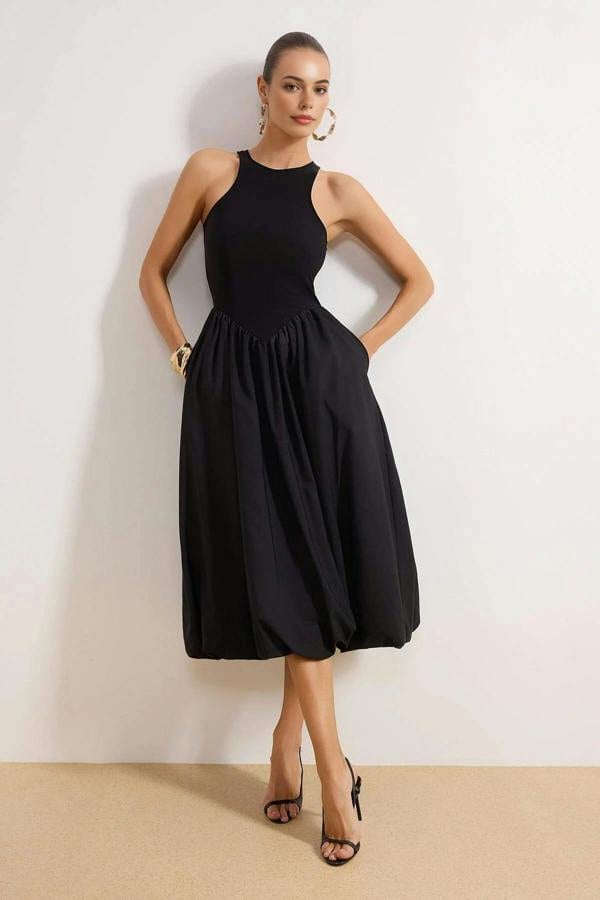 WOVCOR Balloon Poplin Evening Dresses