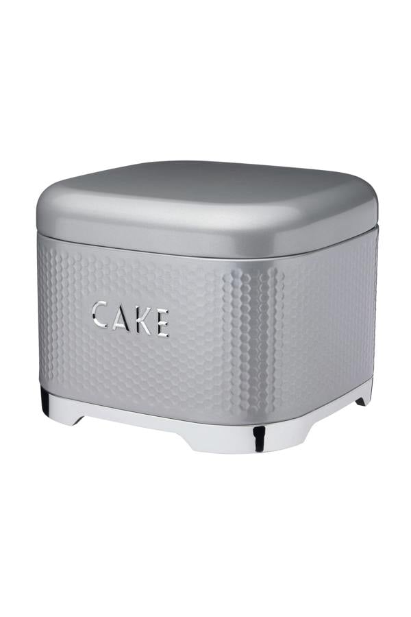 KitchenCraft Lovello Textured Steel Cake Tin - Shadow Grey