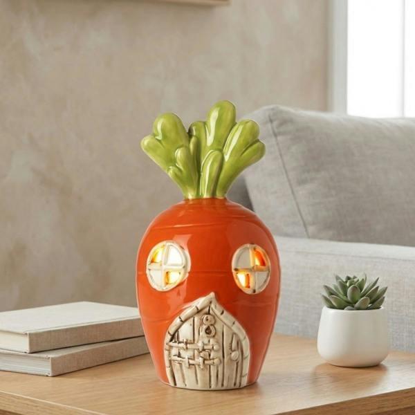 Garden Greatness LED Ceramic Carrot House Ornament