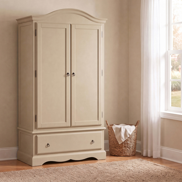 Statement Furniture Romance Double Wardrobe With Drawer. French 2 Door Wardrobe