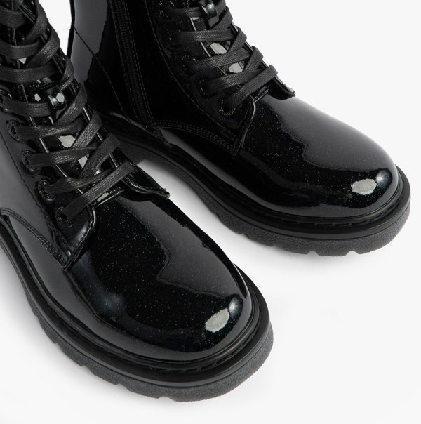 Heavenly Feet JUSTINA2 GLITTER Womens Ankle Boots Black Glitter