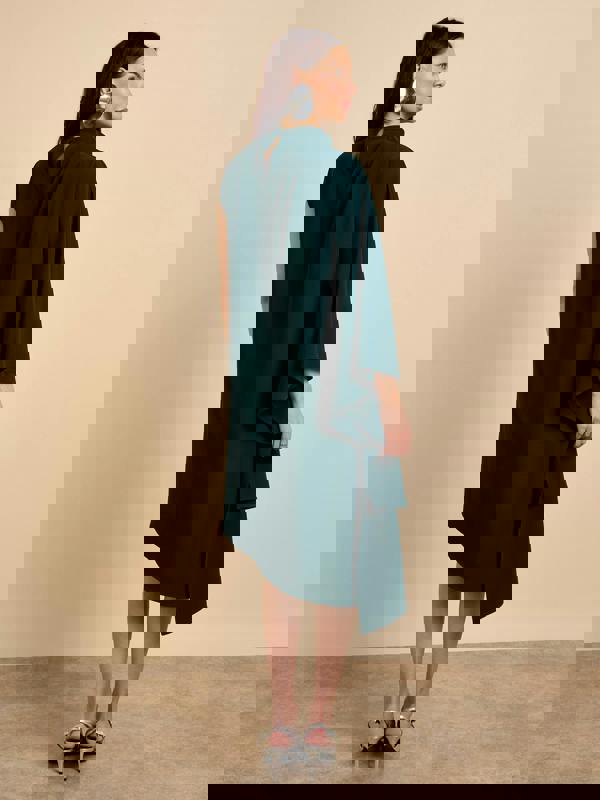 GWD Rosalie Asymmetric Green Knee Length Dress