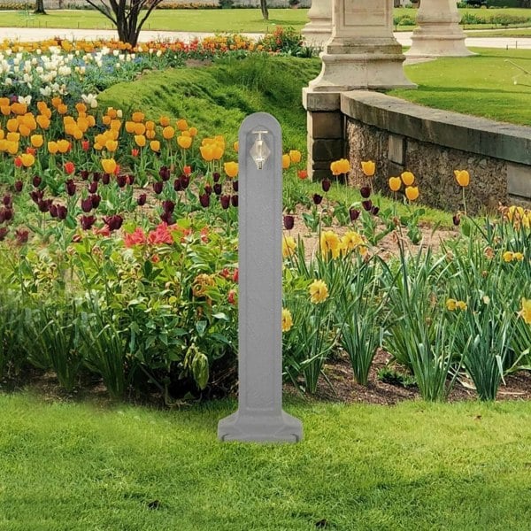 Berkfield Garden Tanker with Faucet Light Grey Stone Look