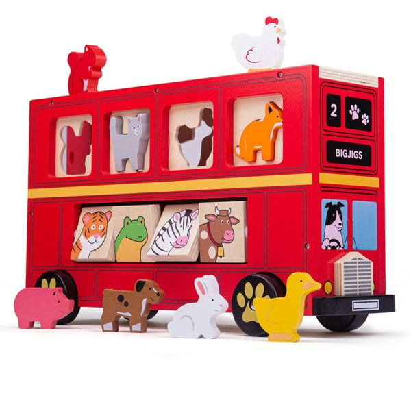 Bigjigs Toys BJ692 Shape Sorter Bus Toy