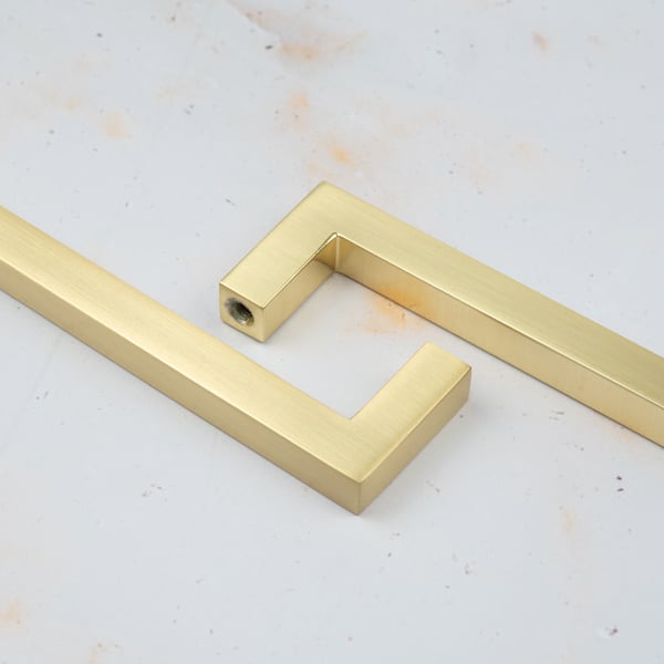 Handle & Home Satin Brass Square Handles